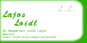 lajos loidl business card